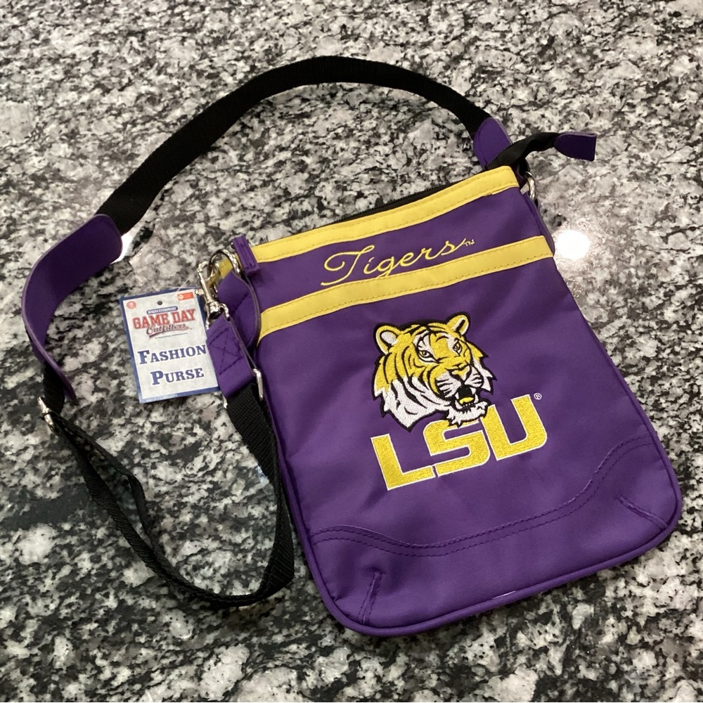 🟣 NWT - LSU Tigers - Women’s Crossbody Purse - Beautiful - Functional - Fans